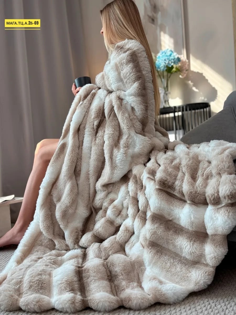 меховой плед,плед кролик,плед,плед шиншилла пушистый меховой 200х230,уютный плед