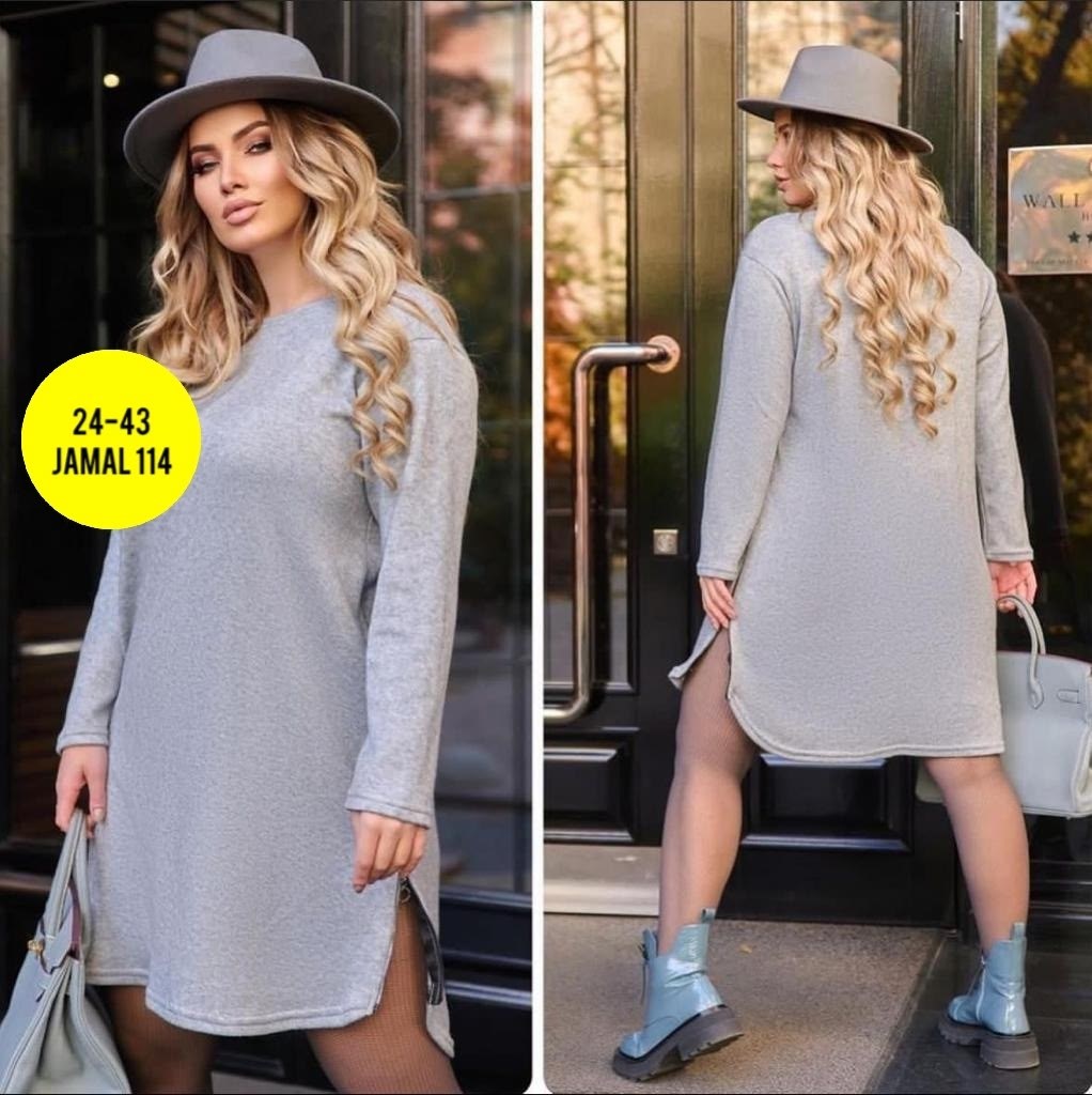 трикотажное платье туника,платье туника теплая,платье туника женская,платье-туника,туника тёплая женская