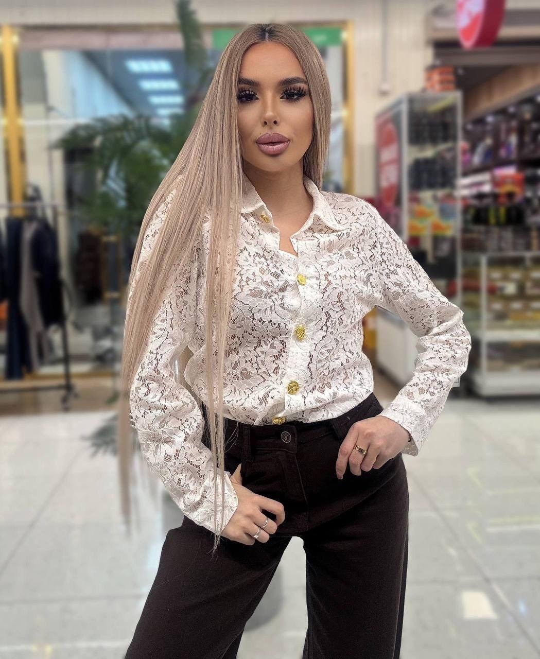 блузка кружевная,блузка кружевная ажурная farizzo,блузка офисная кружевная с рукавом 7/8 luce&ombra,кружевная блузка с длинным рукавом,блузка с кружевом