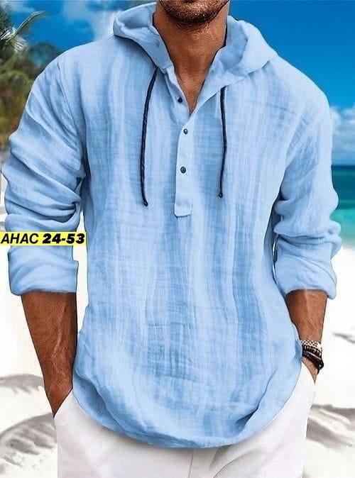 рубашка мужская с капюшоном,рубашка льняная мужская,рубашка с капюшоном,рубашка с длинным рукавом и капюшоном,рубашка мужская летняя