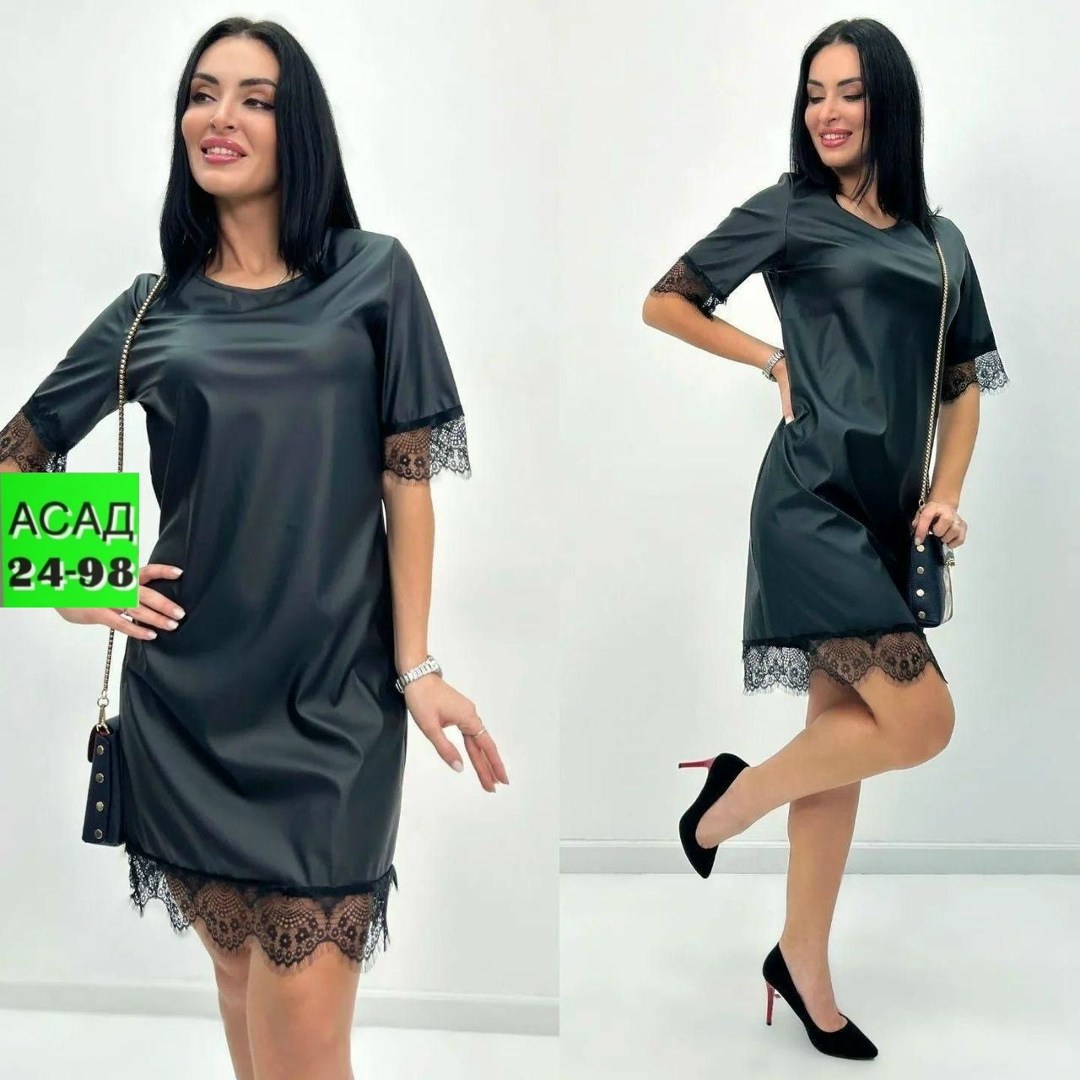 платье из экокожи,кожаное платье,платье туника из экокожи с трикотажем luxery,платье с кожаными вставками,кожаное платье женское