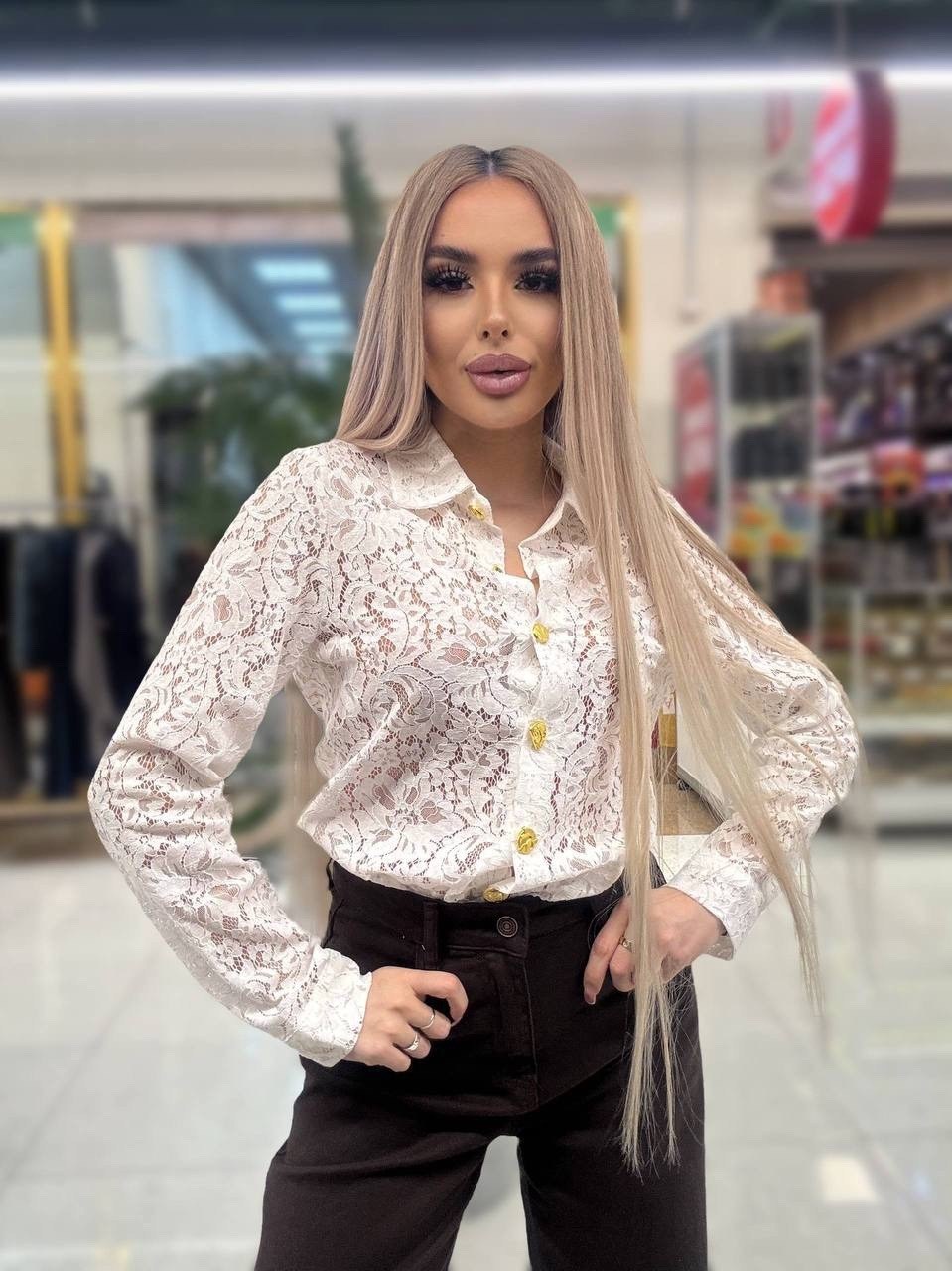 блузка кружевная,блузка кружевная ажурная farizzo,блузка офисная кружевная с рукавом 7/8 luce&ombra,кружевная блузка с длинным рукавом,блузка с кружевом