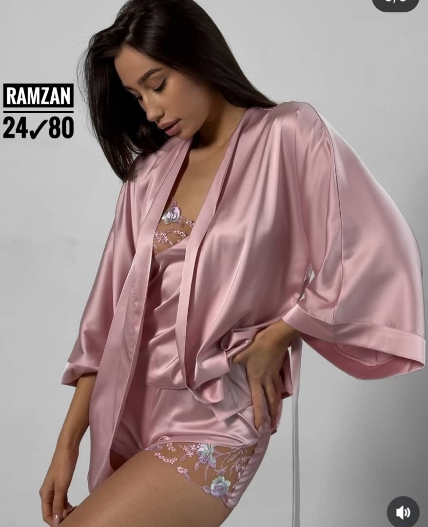 атласный халат,женский шелковый халат,женский халат,женский атласный халат с v-образным вырезом,халат с поясом