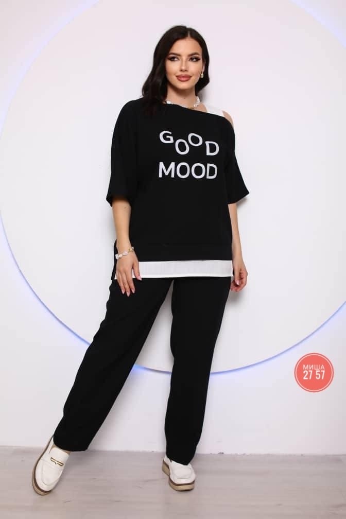 костюм трикотажный,костюм трикотажный женский,костюм с брюками,женские костюмы,брючный комплект liona style 833 пепельно-зеленый