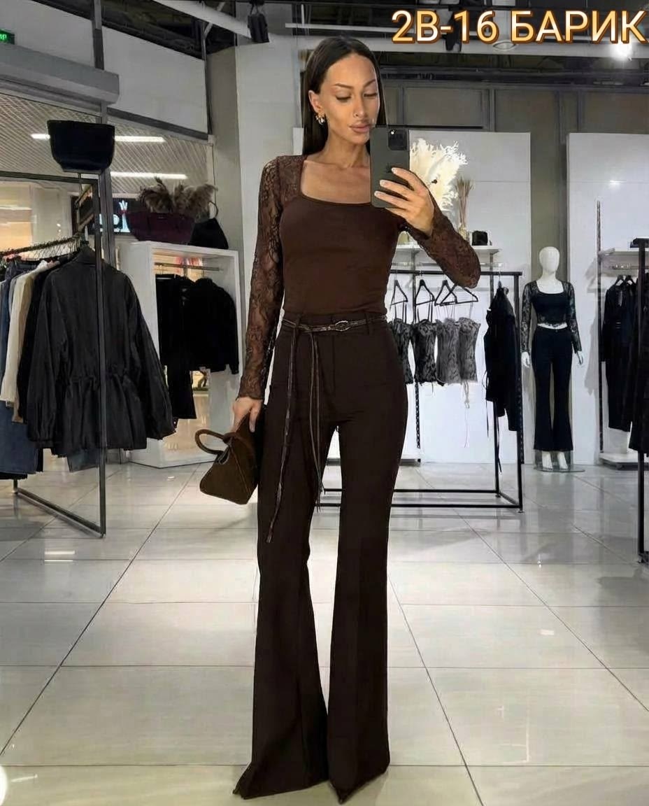 брюки клеш женские с высокой посадкой laouare,женские брюки клеш,брюки клеш,женские брюки клеш с высокой посадкой,классические брюки клеш