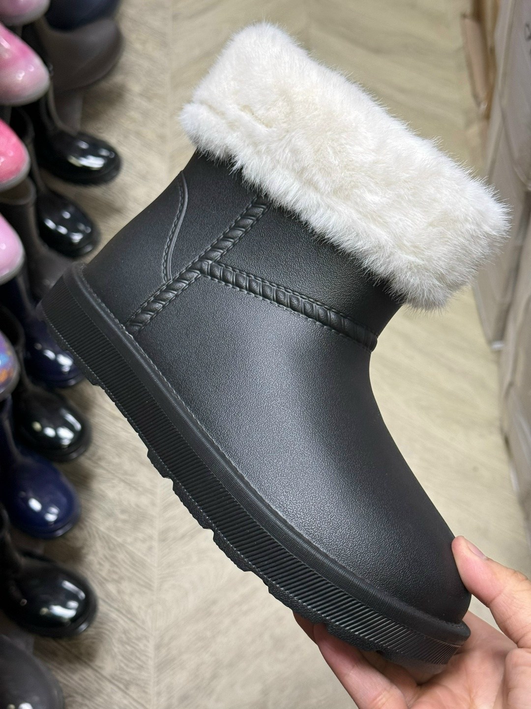 нордман угги женские резиновые,,резиновые сапоги,женские резиновые сапоги,угги nordman frosto (с опушкой) черные