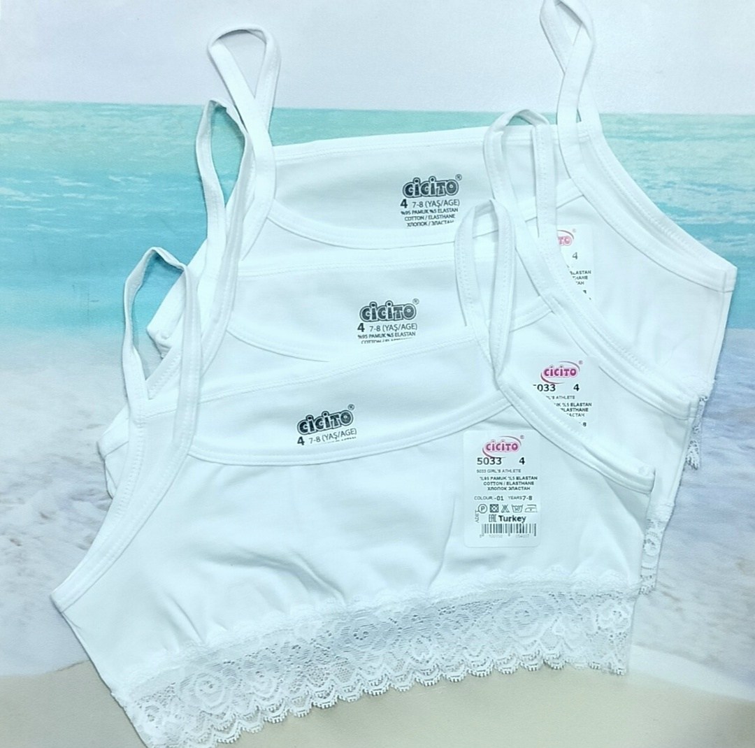 топ для девочек baykar,комплект нижнего белья baykar,майка для девочки baykar,майка топ для девочек,бюстье байкар белый