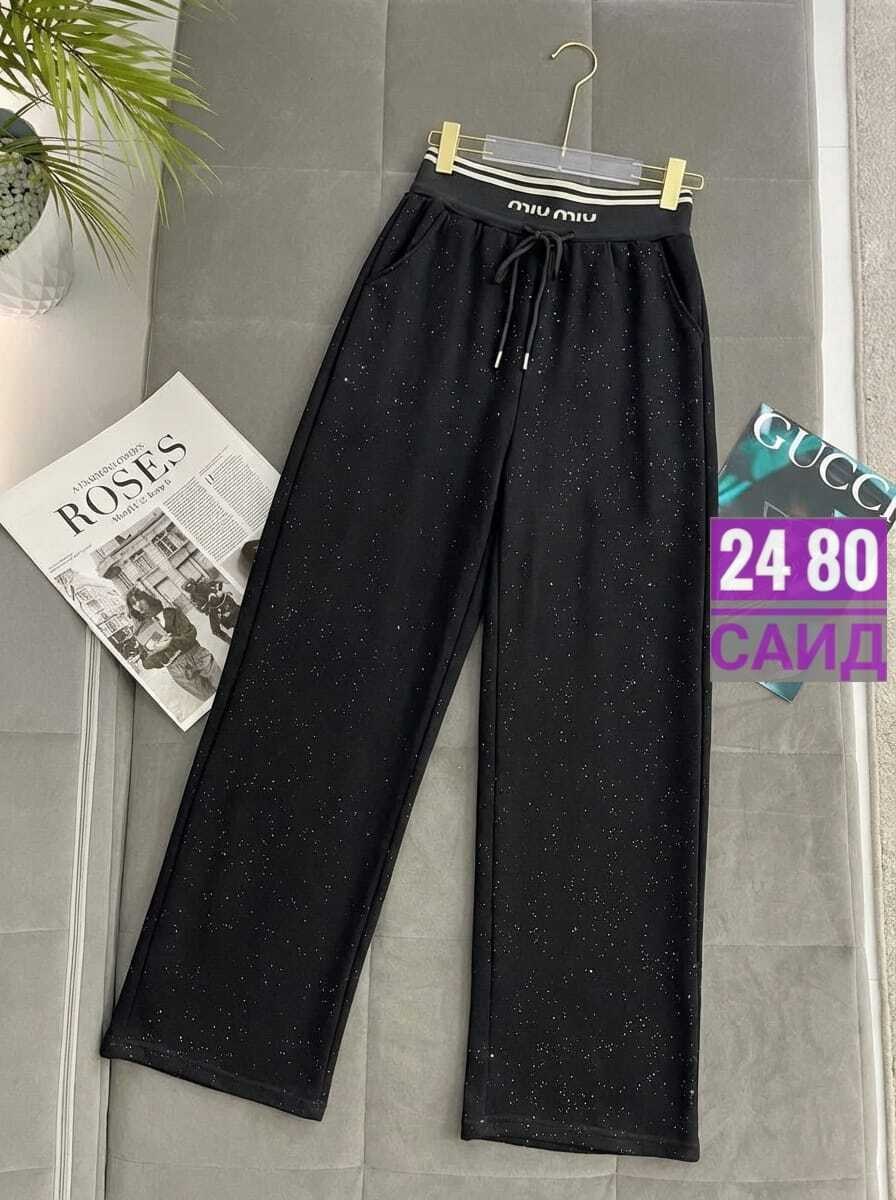 широкие брюки с люрексом,брюки палаццо,штаны палаццо женские утепленные с люрексом,брюки с пайетками,штаны
