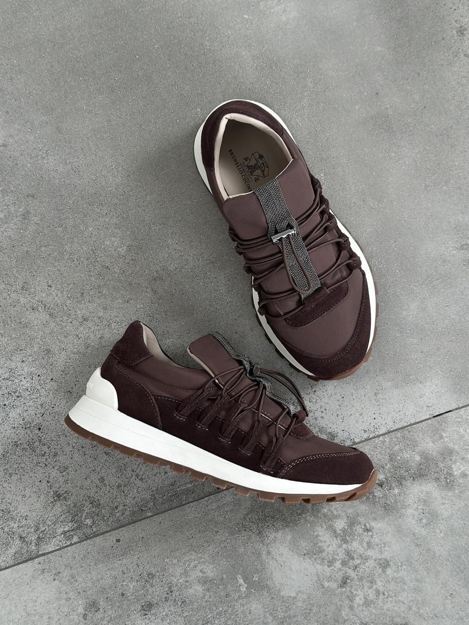 кроссовки brunello cucinelli замшевые,кроссовки brunello cucinelli,brunello cucinelli кроссовки женские,комбинированные кроссовки brunello cucinelli,кроссовки brunello cucinelli коричневый