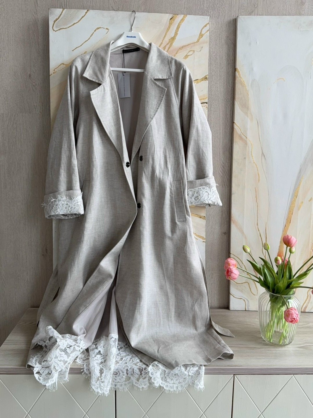 роскошный льняной тренч ermanо scervino,тренч женский,тренч,женские плащи,тренч женский льняной ermano scervino