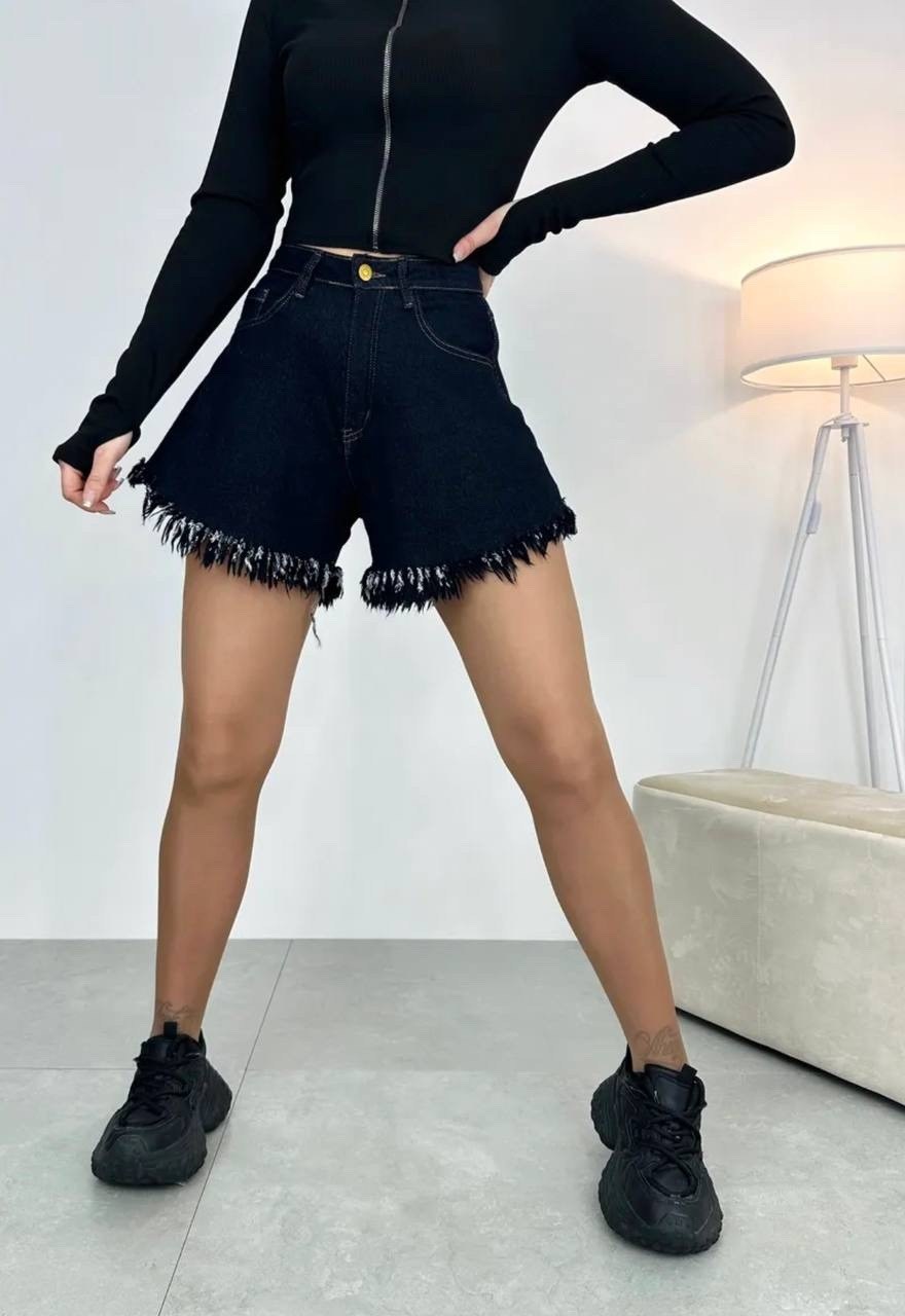 женские джинсовые шорты с высокой талией,джинсовые шорты женские,шорты черные джинсовые,чёрные джинсовые шорты женские с завышенной талией,джинсовые шорты
