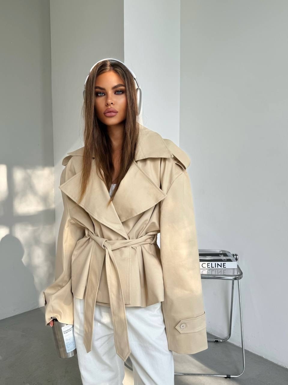 тренч с поясом,тренч женский,укороченный тренч,тренч плащ,тренч