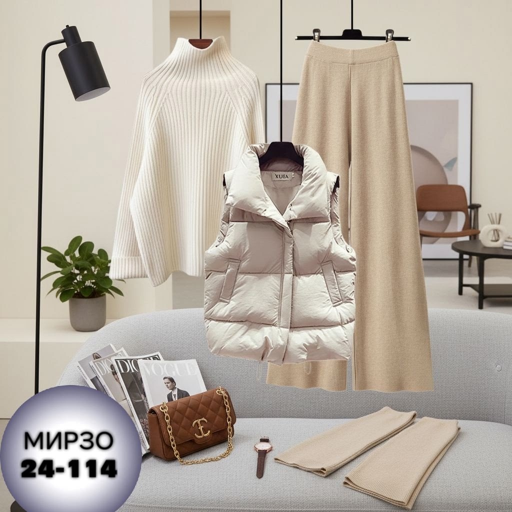 трикотажные костюмы,костюм повседневный,комплект одежды женские,одежда образы,жилетка женская