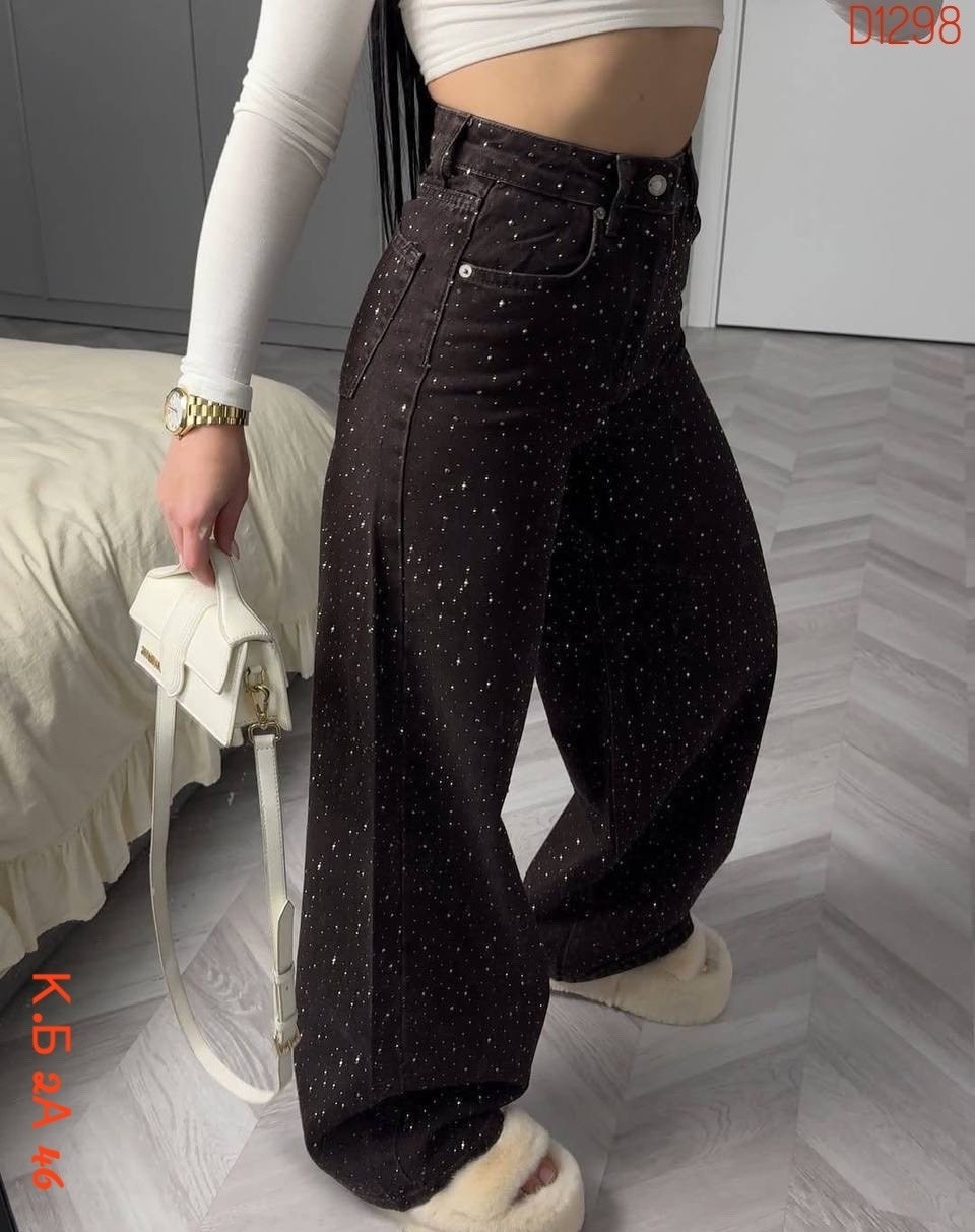 джинсы со стразами,штаны со стразами,женские джинсы со стразами,брюки со стразами,джинсы клеш со стразами h&a collection