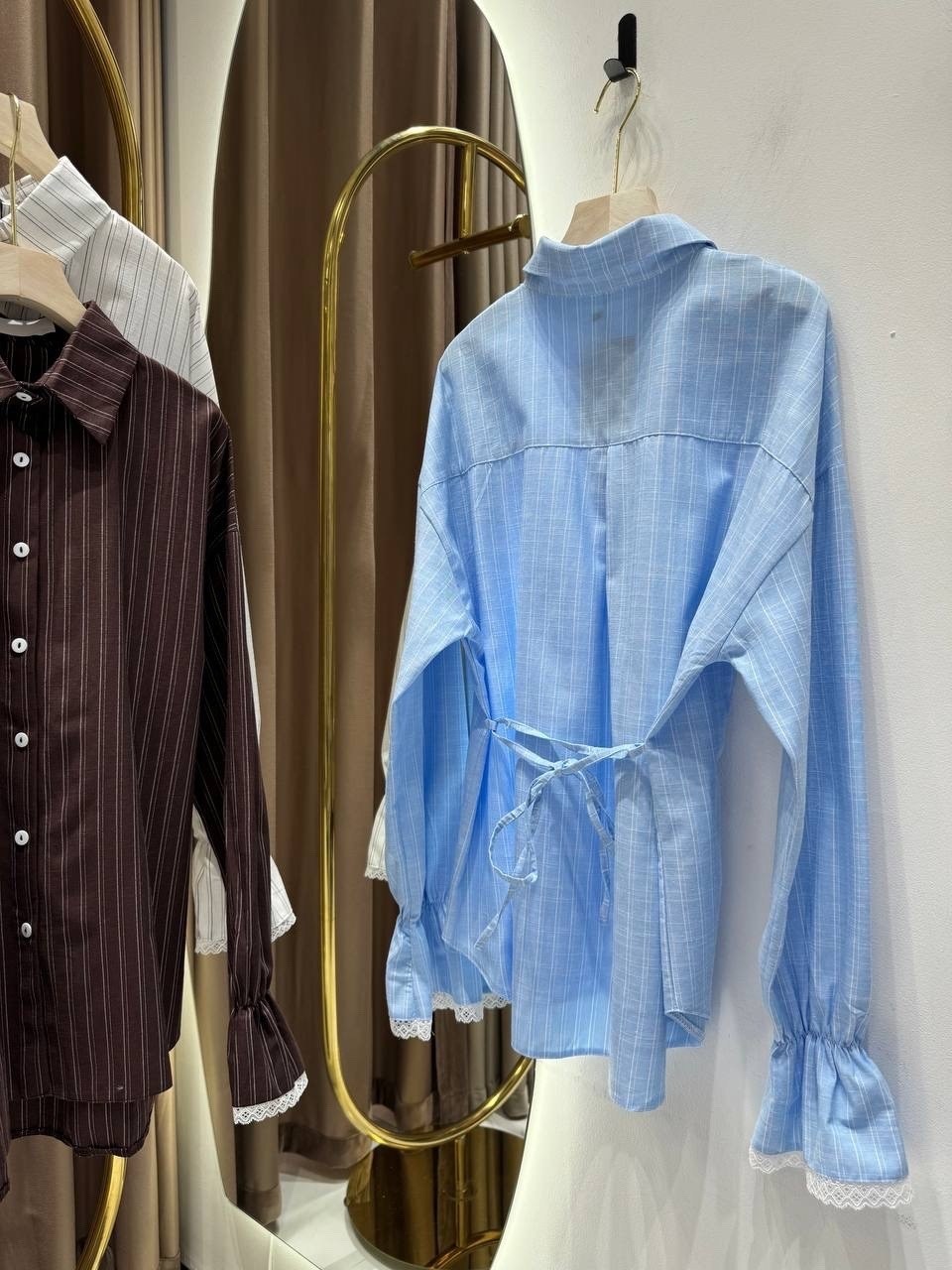 женская рубашка,рубашка в полоску,рубашка голубая,голубая блузка,рубашка