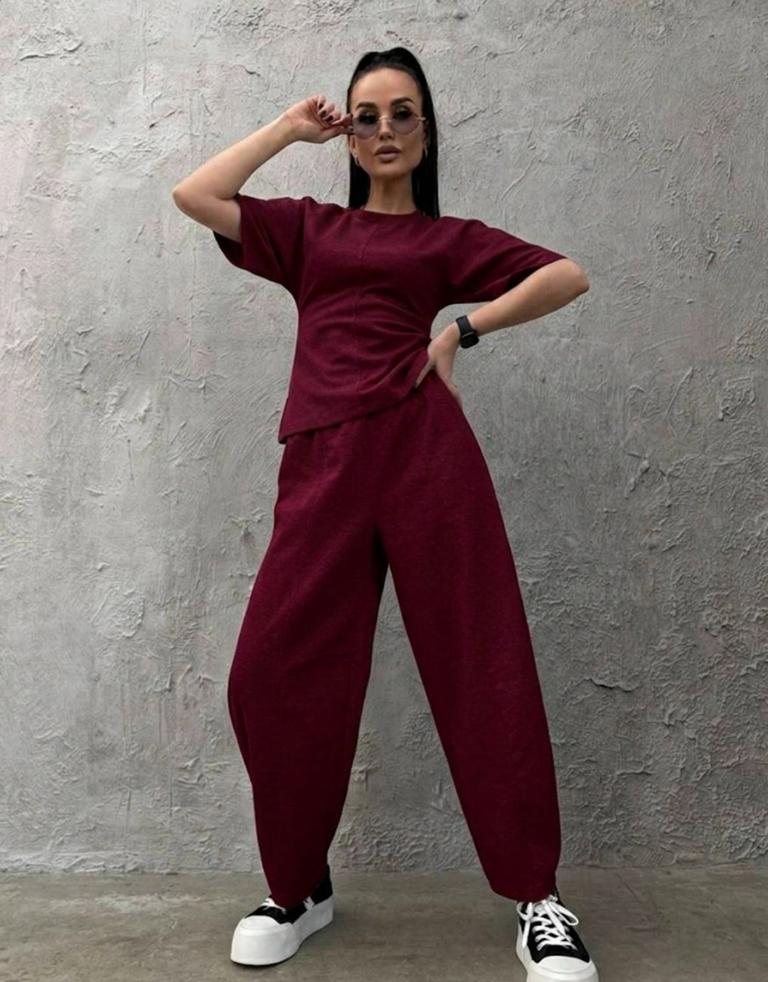 костюм с брюками палаццо,летние брючные костюмы,костюм женский фуксия,костюм,брюки палаццо