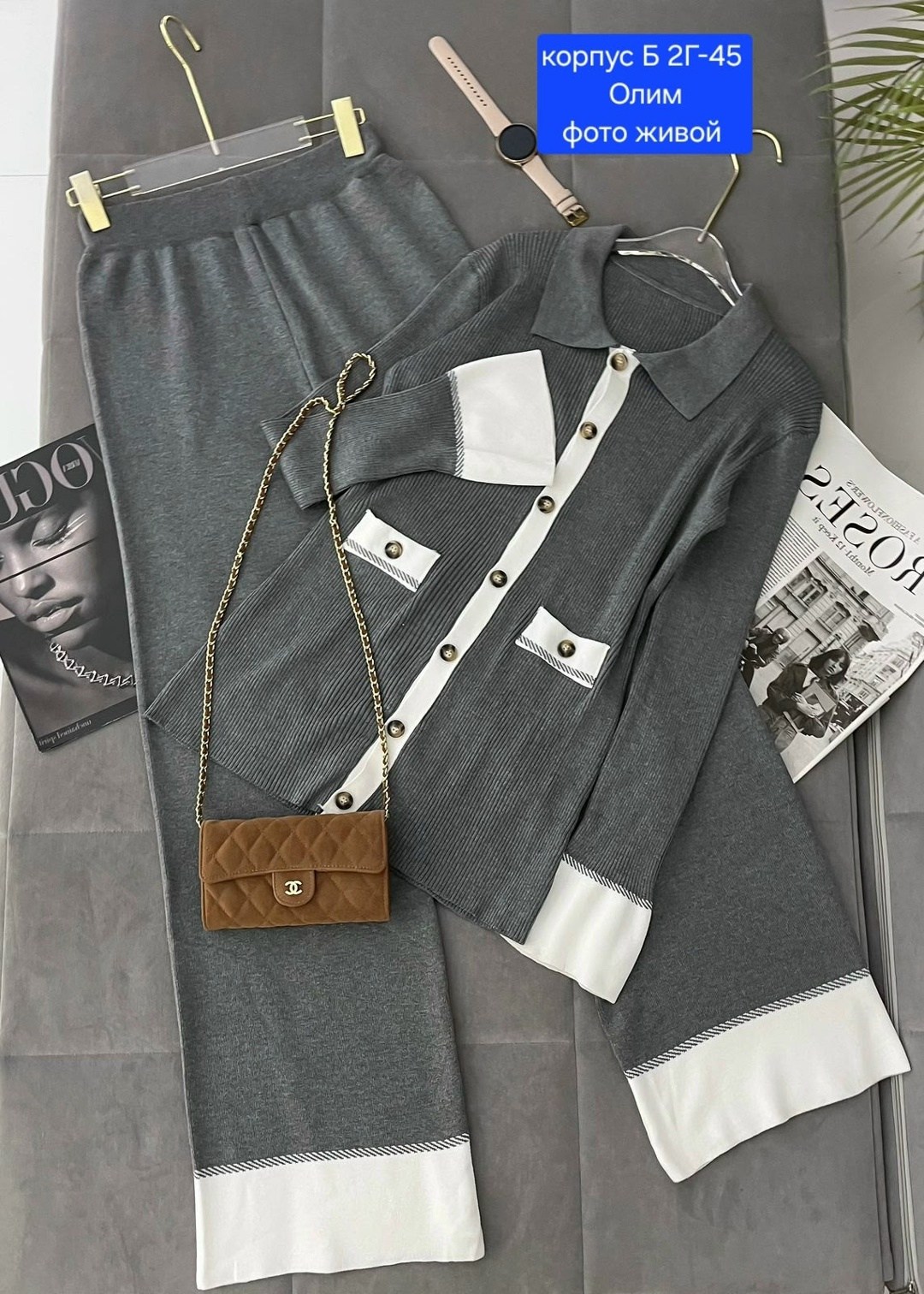 стильные костюмы,женская кофта,вязаный костюм с юбкой,,костюм двойка женская