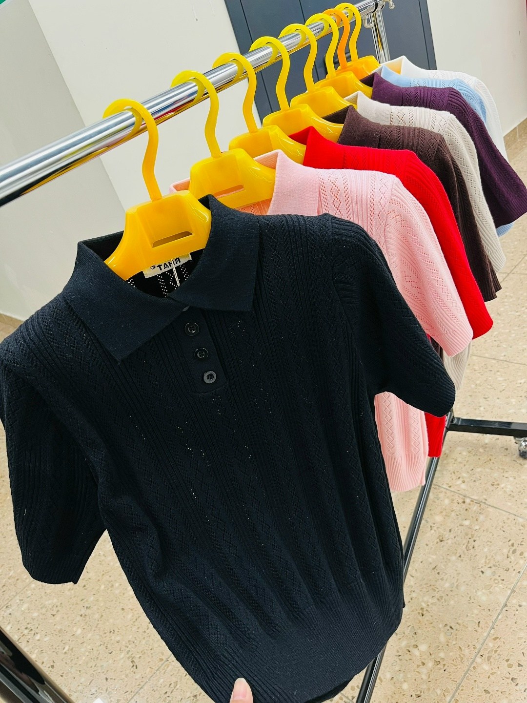 женский джемпер,вязаное поло,вязанная кофта,джемпер голубой,свитер поло