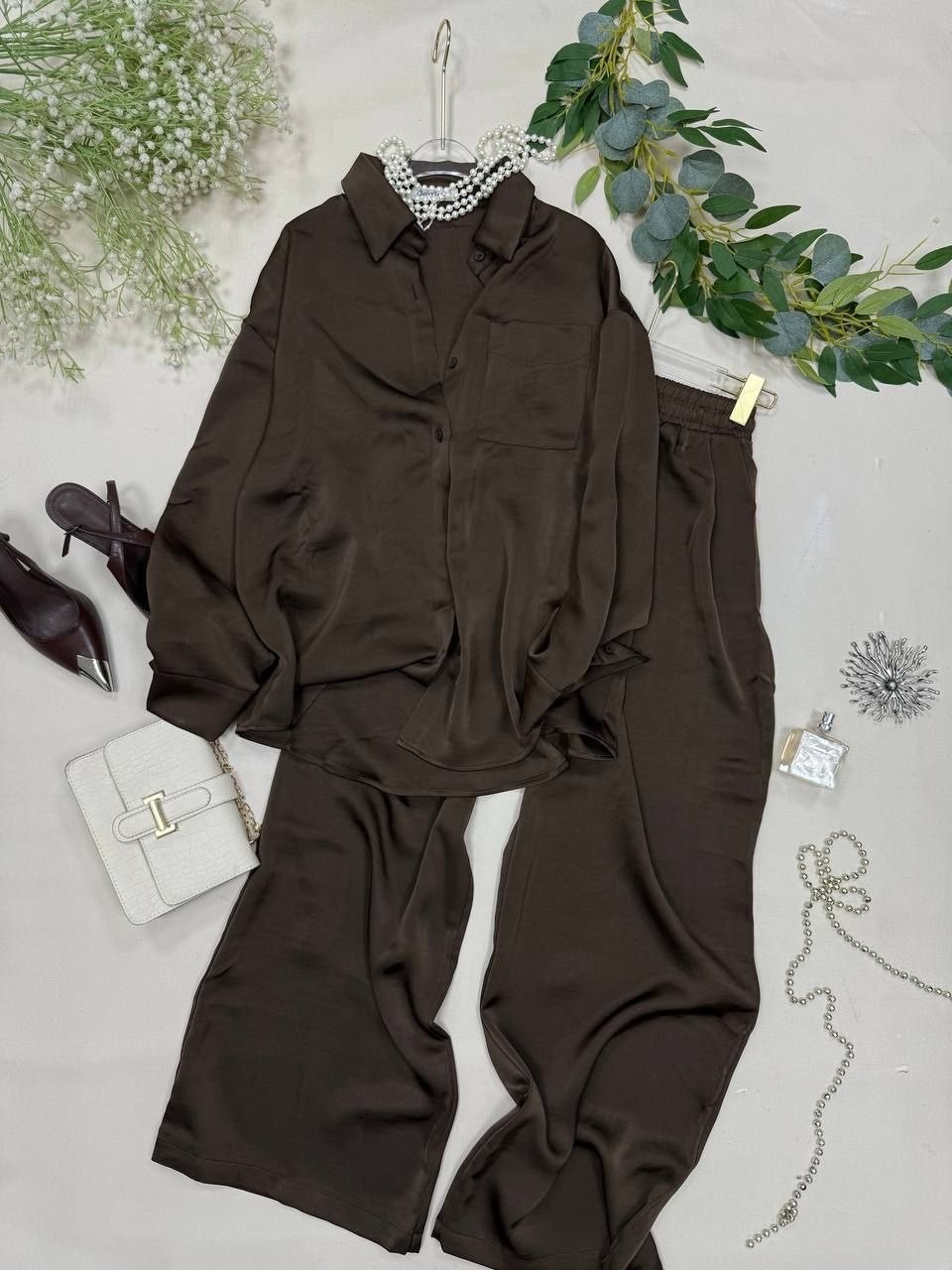 костюм в пижамном стиле,брючный костюм женский,шелковый костюм,женский костюм,костюм