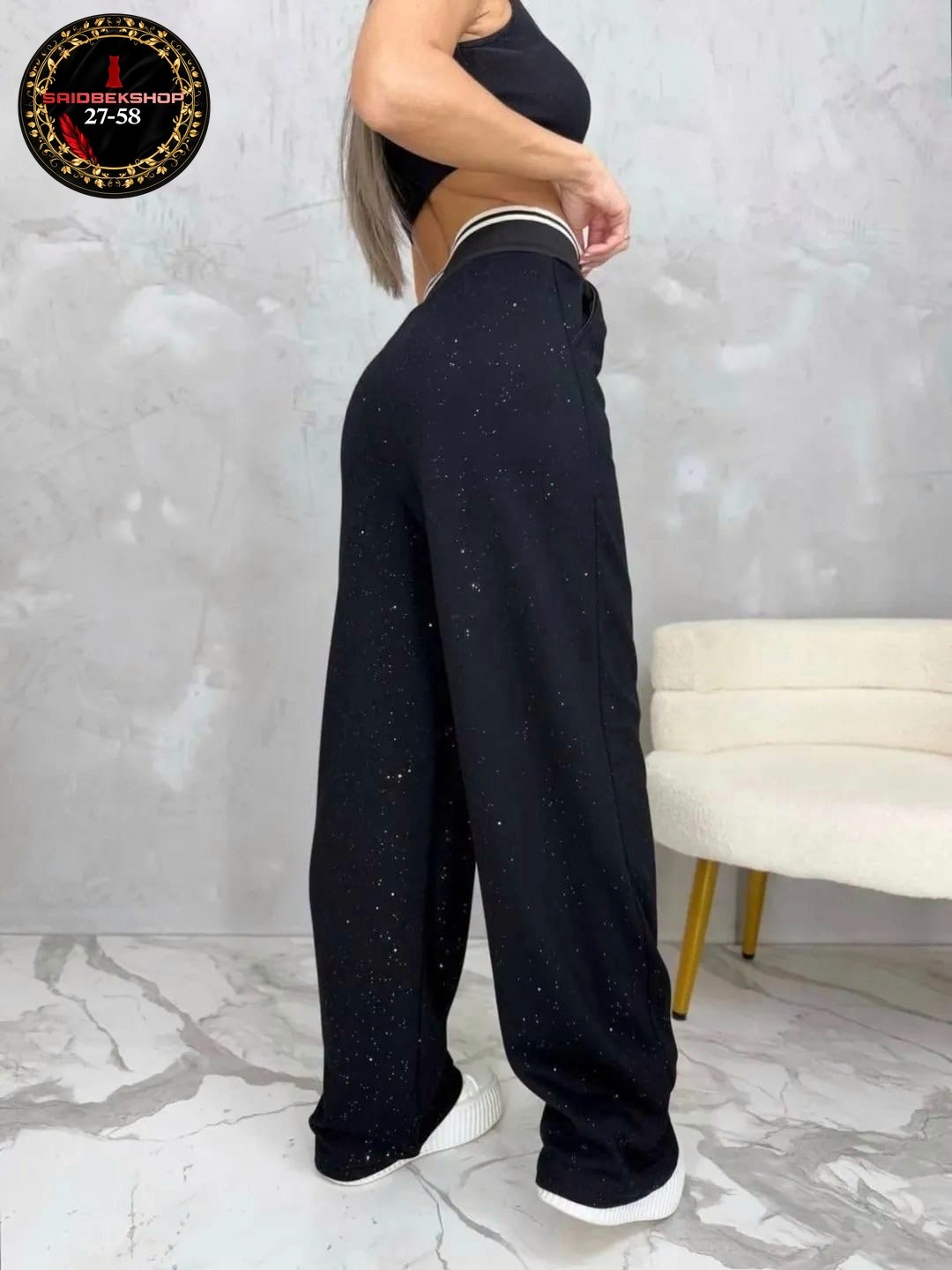 широкие брюки с люрексом,брюки палаццо,штаны,брюки широкие,штаны палаццо женские утепленные с люрексом