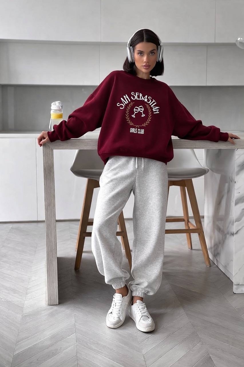 женский свитшот оверсайз,свитшот оверсайз бордовый с принтом old money assertive,свитшот женский,свитшот,свитшот женский бордовый