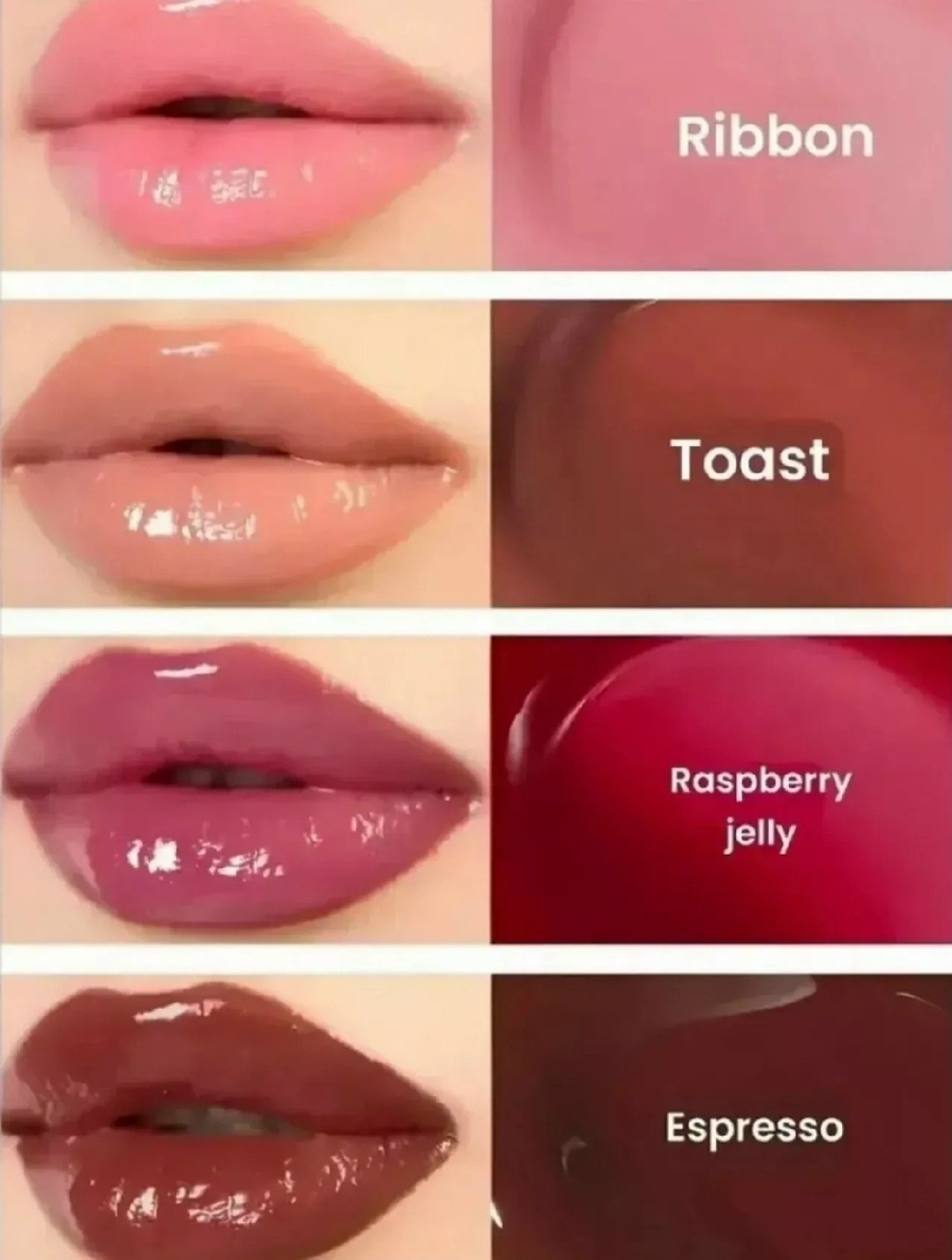 набор блеск для губ rhode 4 шт,набор блесков для губ 4 шт,набор блеска для губ,набор блеск для губ ,набор тинт блесков для губ - 4 штук roza beauty