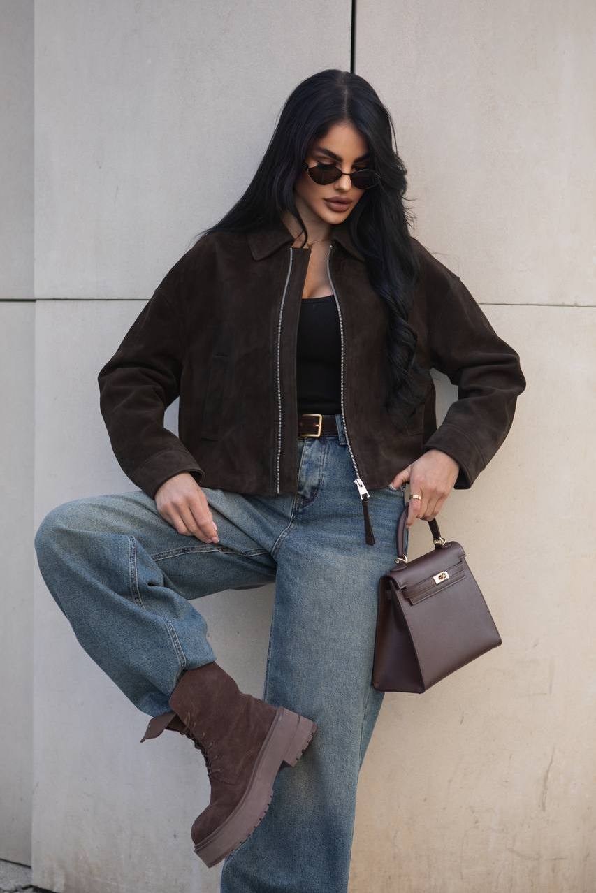 джинсы оверсайз,стиль одежды,замшевая куртка