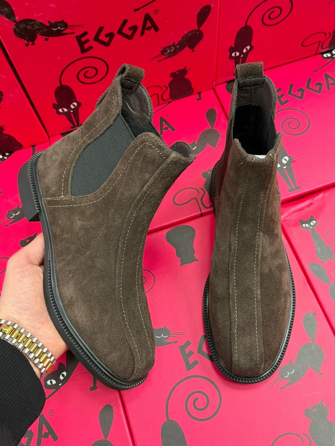 замшевые ботинки челси boss calev коричневый,,ботинки челси,ботинки челси экко мужские,ботинки челси мужские