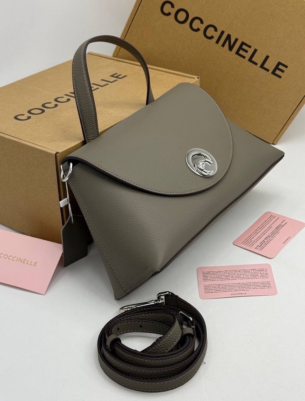 сумка coccinelle,сумка женская coccinelle,сумка,сумка женская,coccinelle b14 серая