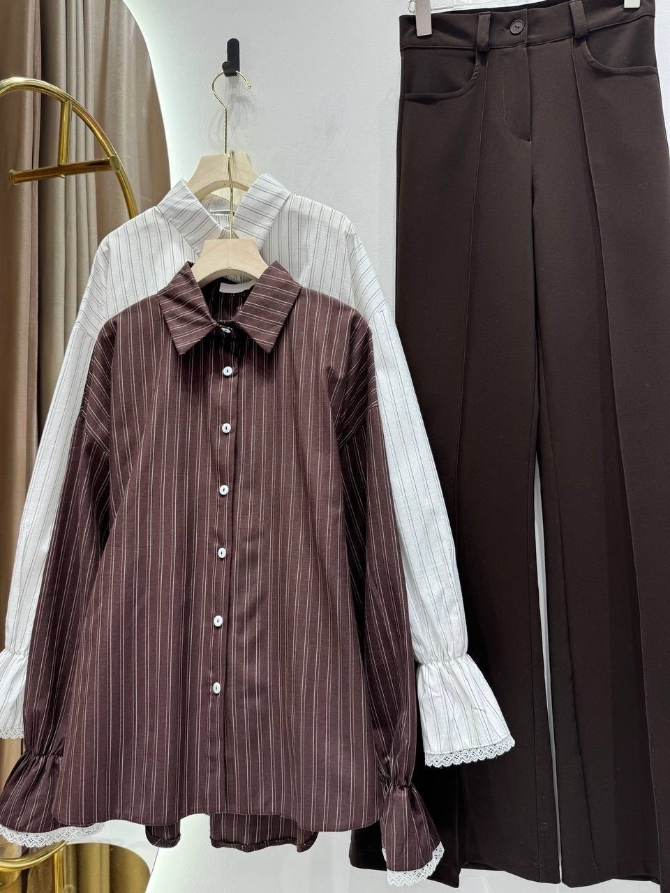 женская рубашка,рубашка в полоску,рубашка голубая,голубая блузка,рубашка