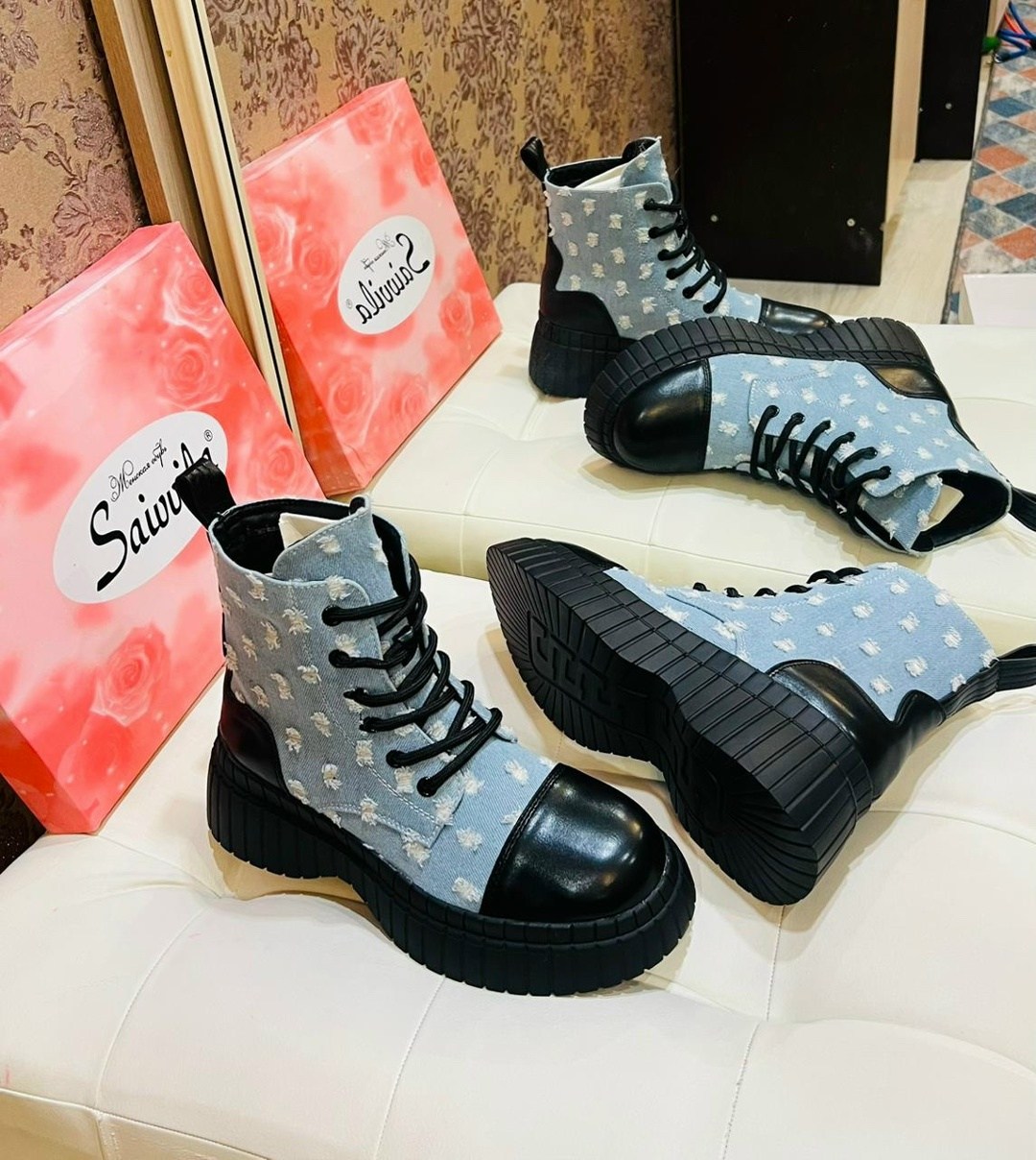 ,ботинки женские,ботинки модные,джинсовые ботинки,женская