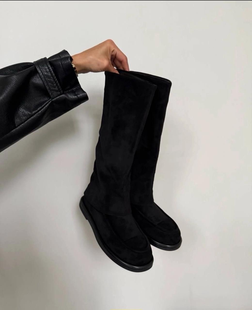 сапоги женские демисезонные замшевые j.macabu,сапоги замша,сапоги женские демисезонные замшевые,замшевые сапоги,сапоги женские демисезонные замшевые j.macabu цвет черный