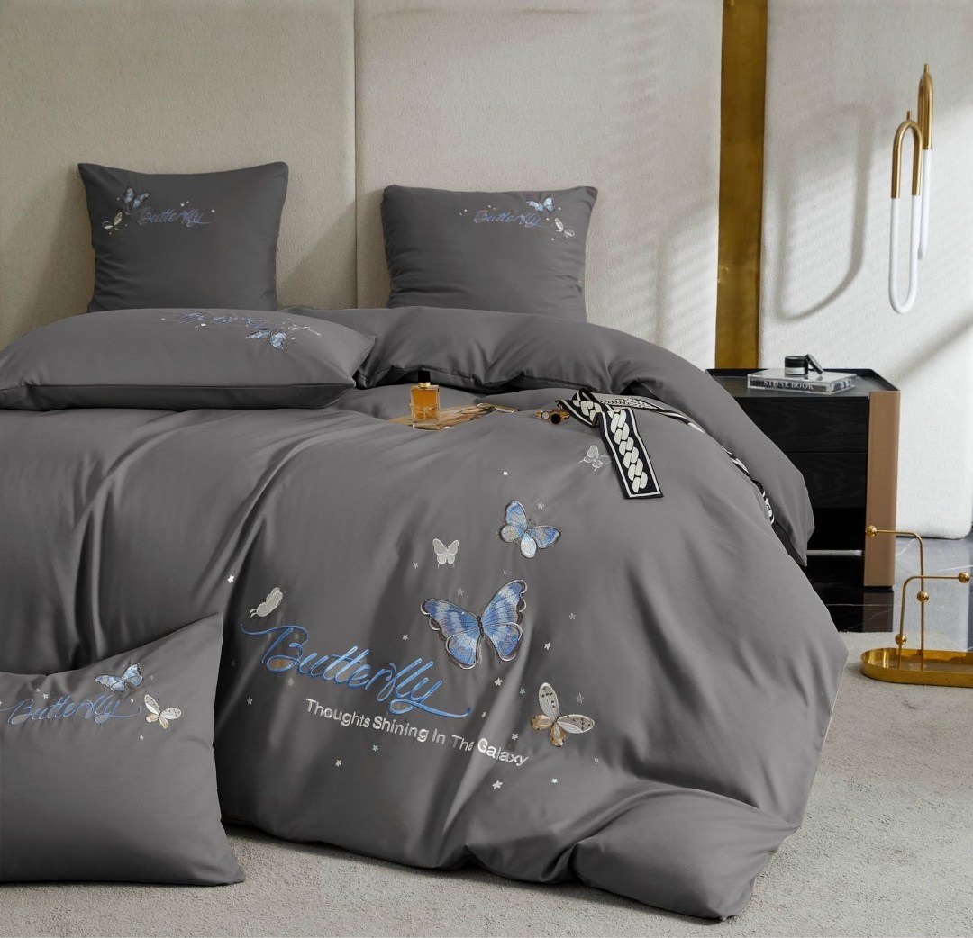 комплект постельного белья mency butterfly сатин,постельное менси жатка,комплект постельного белья mency,комплект постельного белья,кпб mency butterfly menbu009