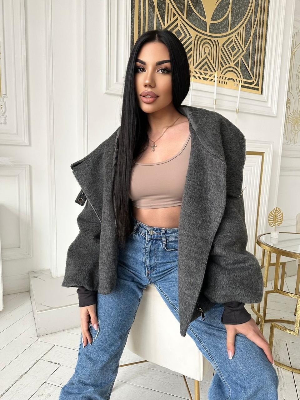 стильная куртка,куртка из пальтовой ткани,куртка,пальто косуха,куртка комбинированная