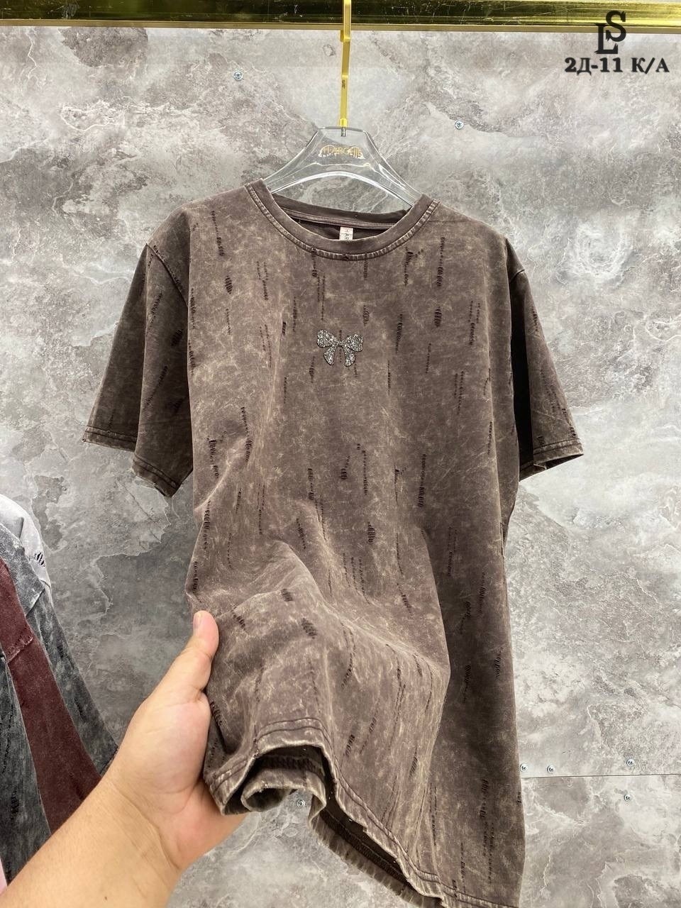 футболка с эффектом tie-dye (под варёнку) с камешками,женская футболка варенка оверсайз,футболка варёнка оверсайз,футболка оверсайз