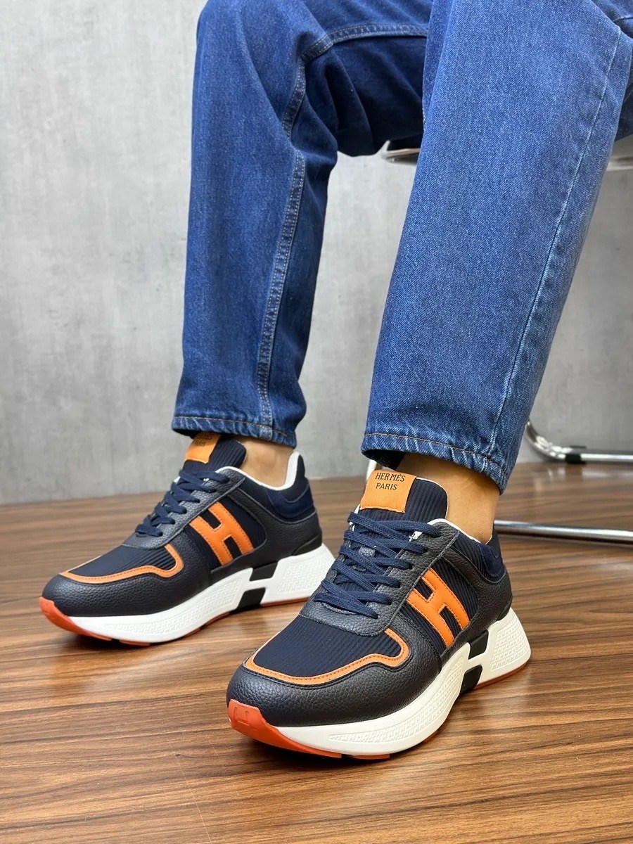 кроссовки hermes,кроссовки hermes мужские,мужские кроссовки hermes navy,кроссовки hermes оригинал,мужские комбинированные кроссовки hermes