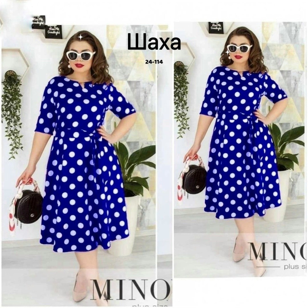 женское платье в горох,платье женское,платье,платье большие размеры,платье в горох для полных женщин