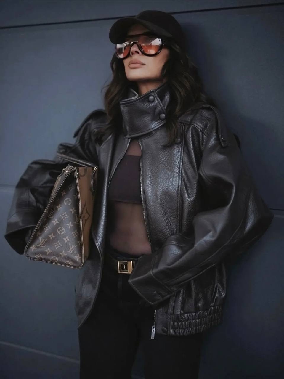 куртка кожаная,женская кожаная куртка,куртка оверсайз,косуха кожаная куртка оверсайз saint shine,косуха оверсайз