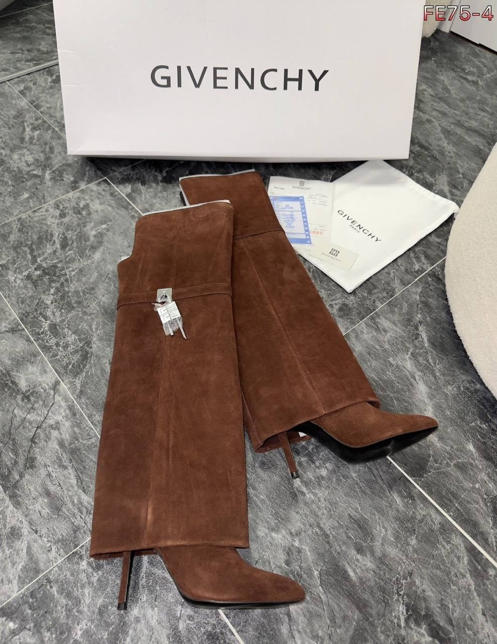 сапоги givenchy,женские сапоги,замшевые сапоги,коричневые замшевые сапоги до колена surkova с острым носком,сапоги ботфорты