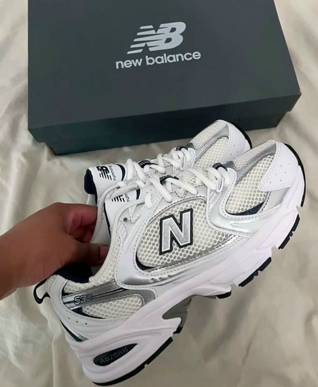 кроссовки new balance,кроссовки,кроссовки new balance 530,белые кроссовки,new balance 530 "white silver navy"
