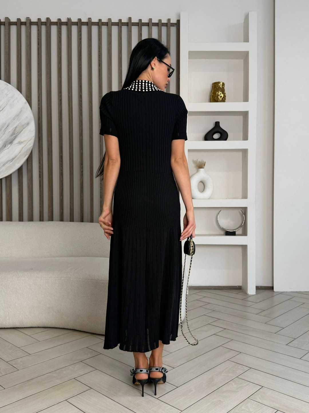 стильное платье,платье,платья элегантные,женское платье черное,платье с воротником