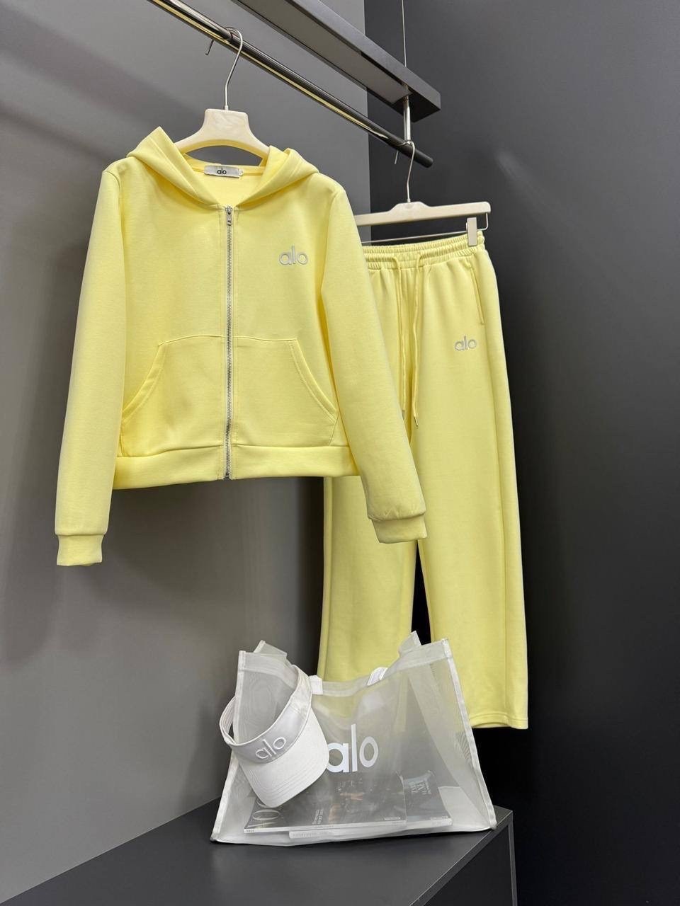 костюм спортивный женский,костюм спортивный со штанами палаццо и зип худи micca 362768683,костюм женский,спортивный костюм,костюм спортивный на молнии палаццо с кулиской 05mrk цвет желтый