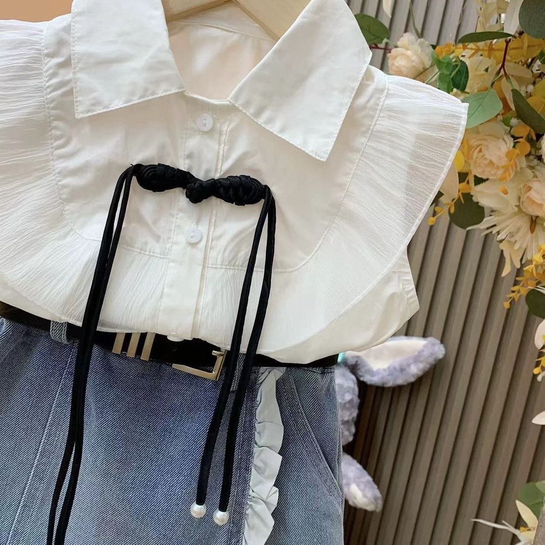 комплект одежды для маленьких девочек,костюм для девочки с юбкой,джинсовый комплект юбка жилет,модная одежда для девочек,комплект одежды для девочек