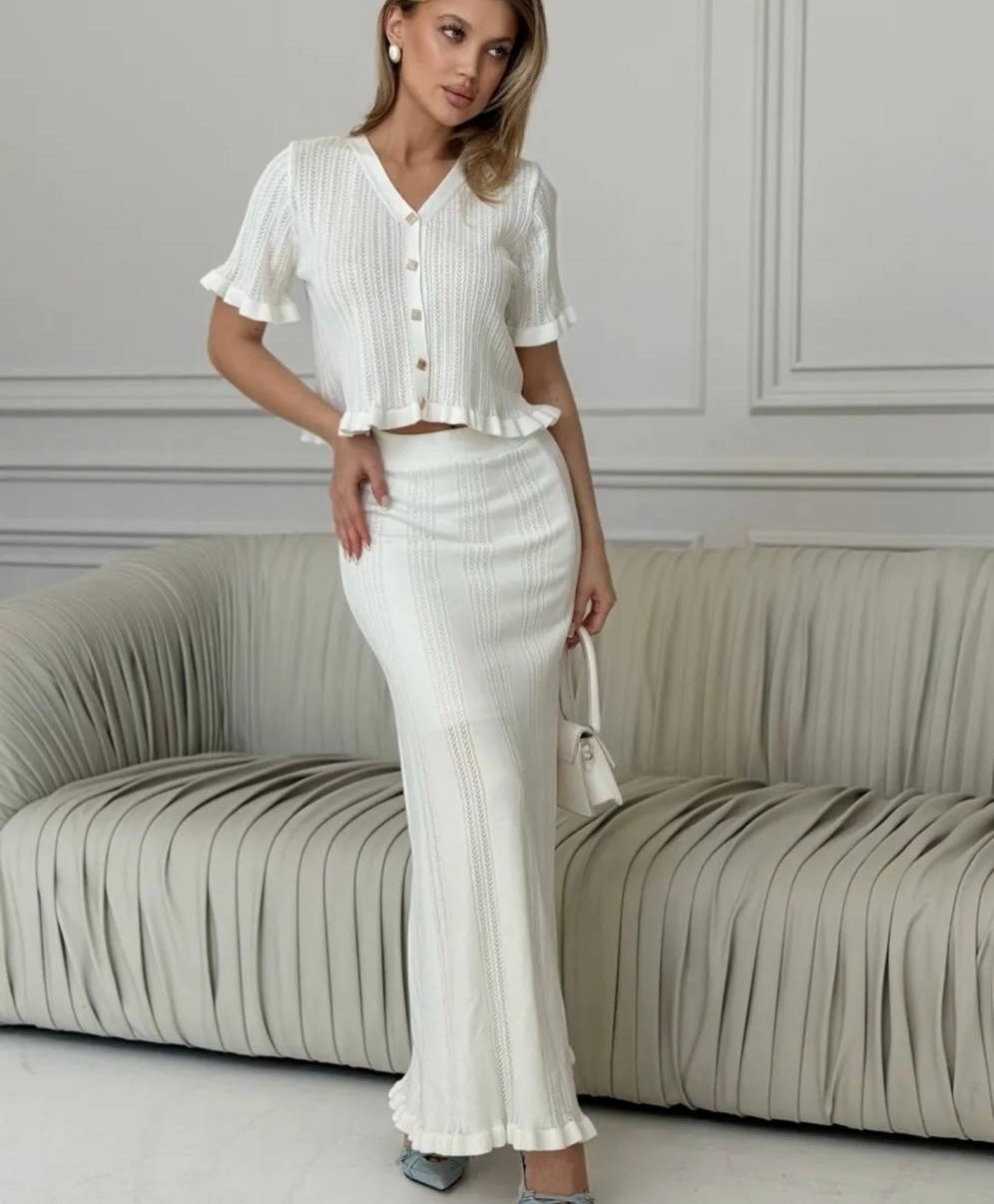 костюм трикотажный с юбкой макси emberens,трикотажный костюм,костюм трикотажный с юбкой,костюм с юбкой,женский костюм