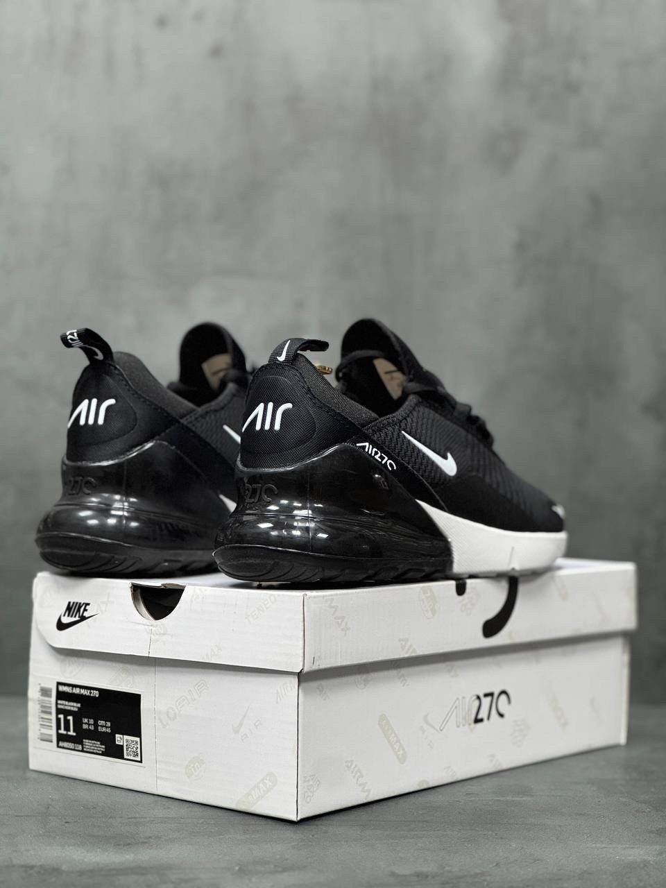 мужские кроссовки nike air max 270,кроссовки nike air max 270,кроссовки,nike air max 270,nike air max 270 черный белый