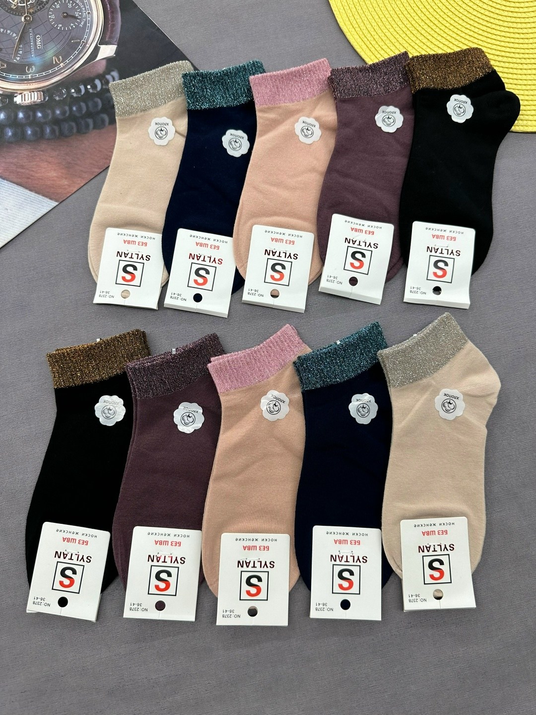 женские носки,носки женские 10 пар,носки женские короткие,носки комплект,носки женские р