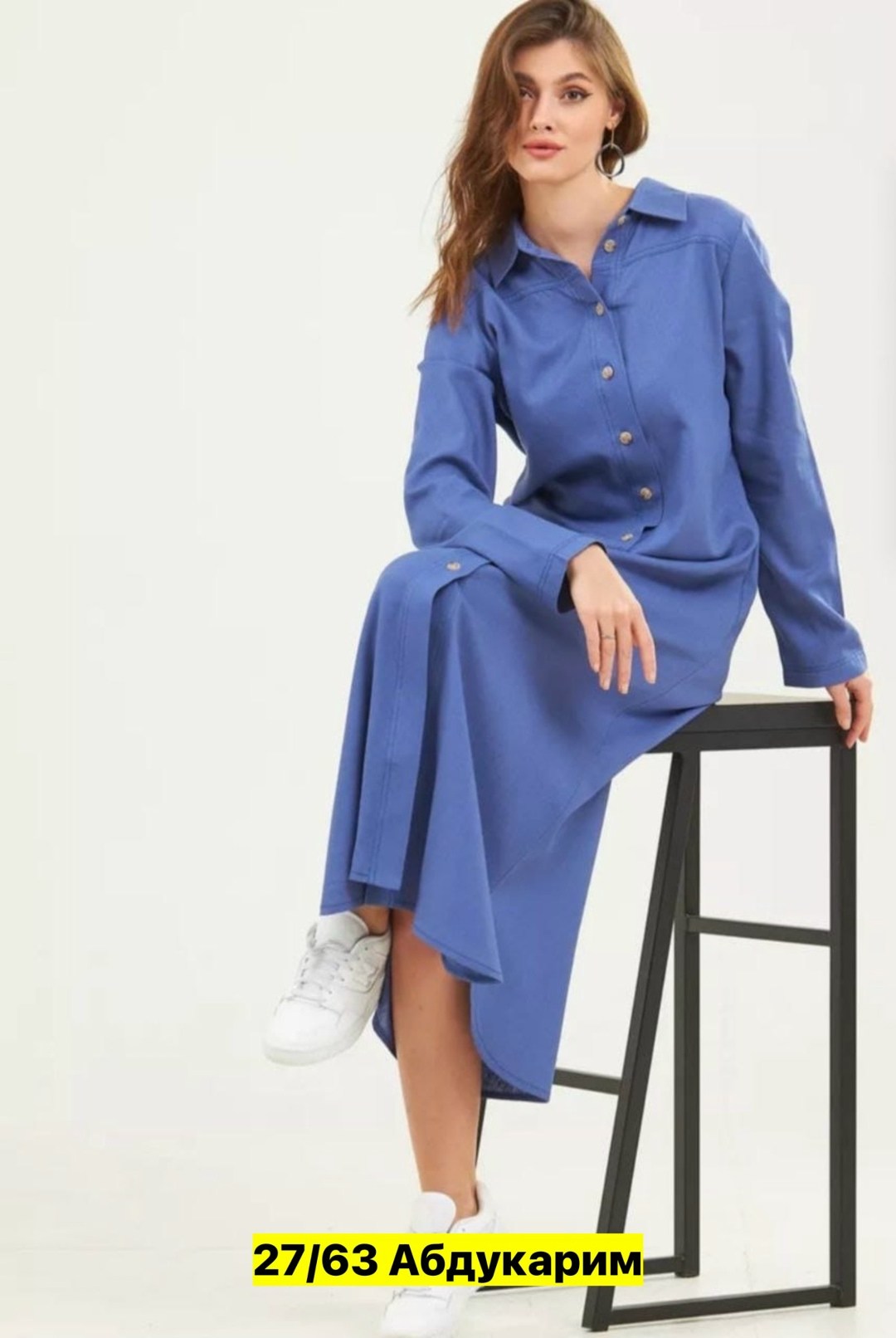 джинсовое платье-рубашка,элегантное свободное джинсовое платье-рубашка,платье джинсовое,длинное джинсовое платье рубашка,платье джинс