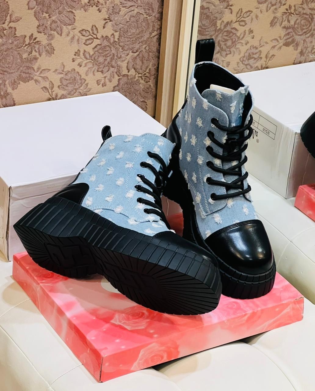 ,ботинки женские,ботинки модные,джинсовые ботинки,женская