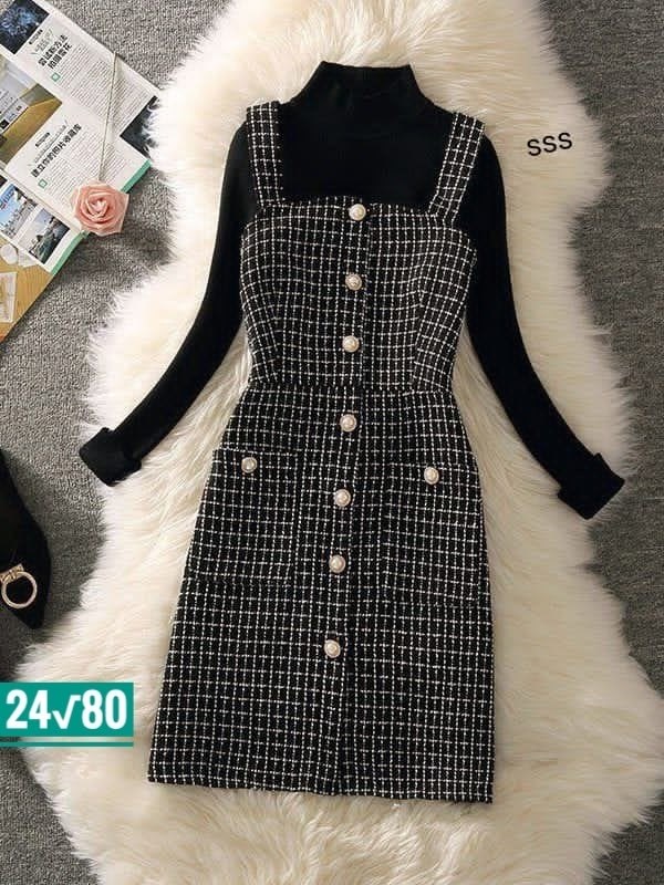 твидовый сарафан,сарафан в клетку,сарафан,платья в клетку,шерстяное платье