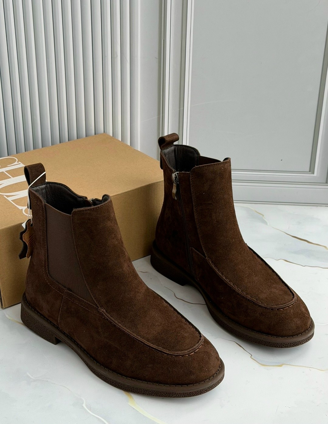 замшевые ботинки челси medicine коричневый,замшевые ботинки,ботинки высокие 12 storeez,,ботинки женские the row